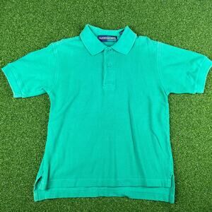 Vintage Claybrooke Boys Kids Green Short Sleeve Polo Shirt Sz S (8-10)